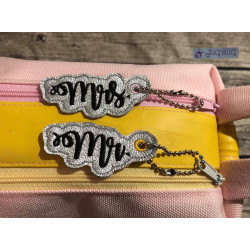 Stickdatei ITH - Anhänger Mr. & Mrs.